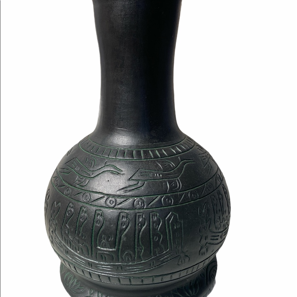 VTG Ceramic Vase Black